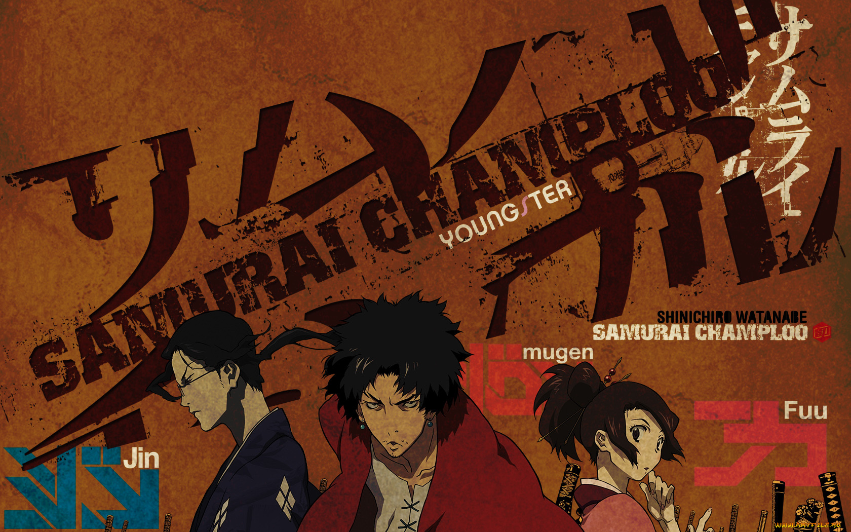 аниме, <b>samurai</b>, <b>champloo</b>.